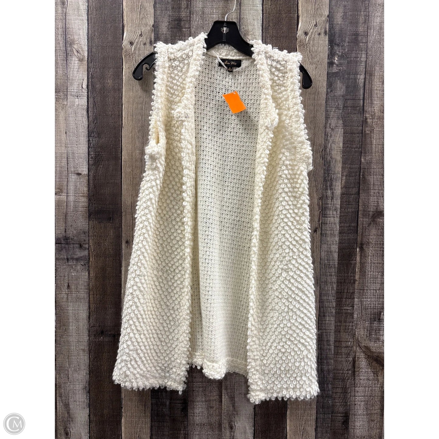 Sweater Cardigan By Melissa Paige In Cream, Size: M
