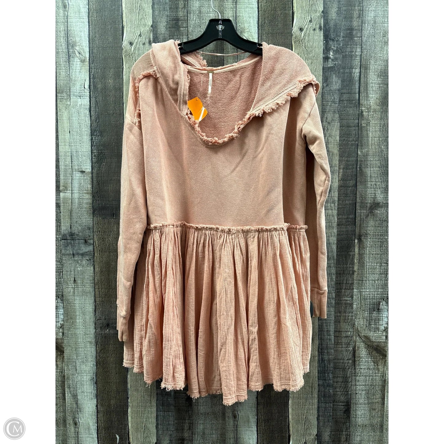 Sweatshirt Hoodie By Free People In Orange, Size: S