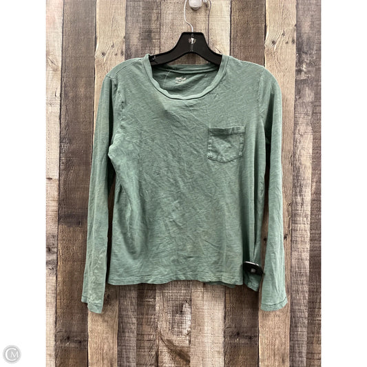 Top Long Sleeve By Madewell In Green, Size: S
