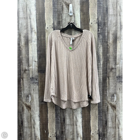 Top Long Sleeve By Grace + Karma In Brown, Size: Xl