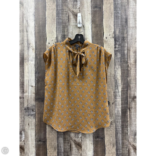 Top Sleeveless By Ann Taylor In Brown, Size: M