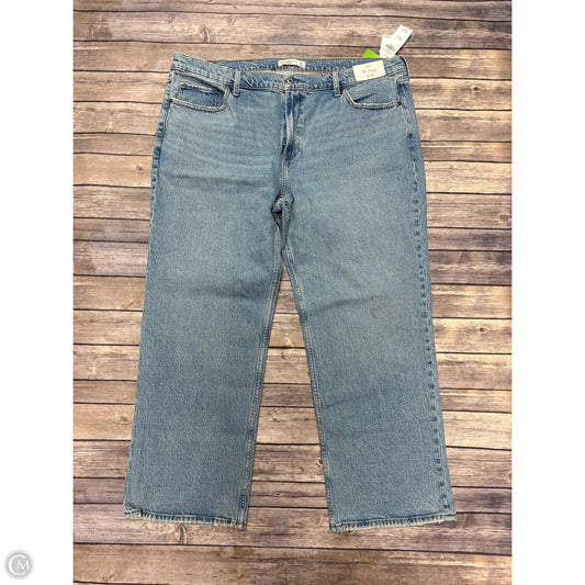 Jeans Straight By Abercrombie And Fitch In Blue Denim, Size: 18