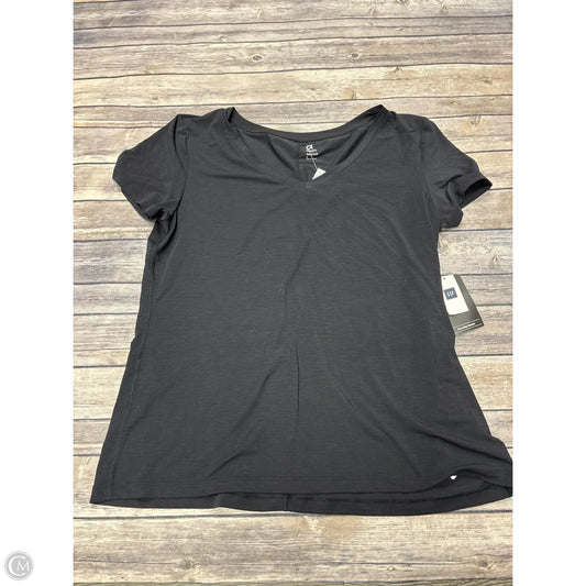 Athletic Top Short Sleeve By Gapfit In Black, Size: L