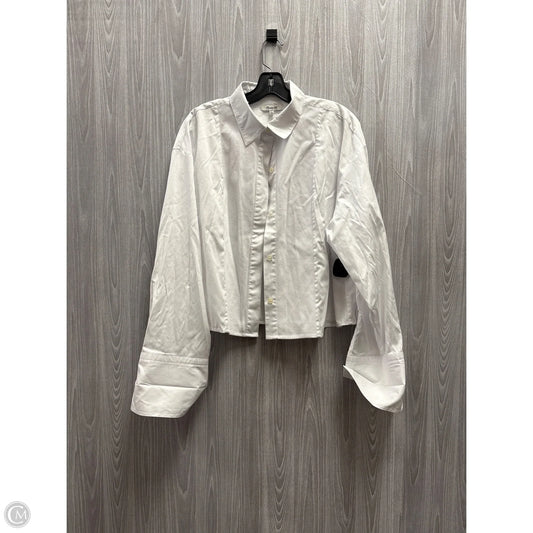 Top Long Sleeve By Madewell In White, Size: Xl