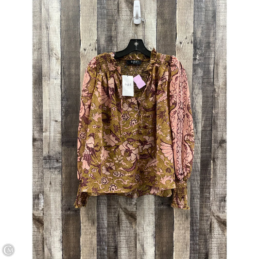 Top Long Sleeve By Cme In Multi-colored, Size: S