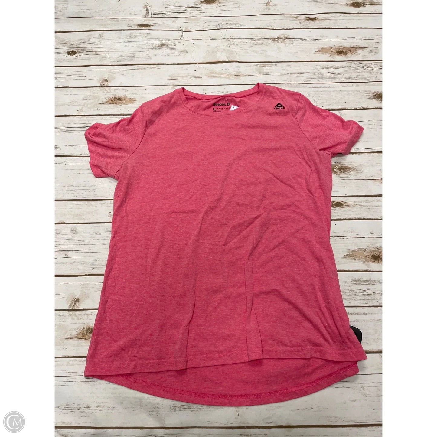 Athletic Top Short Sleeve By Reebok In Red, Size: Xl