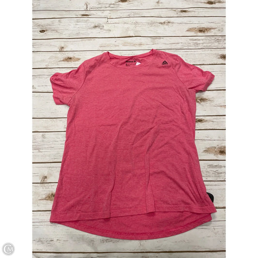 Athletic Top Short Sleeve By Reebok In Red, Size: Xl
