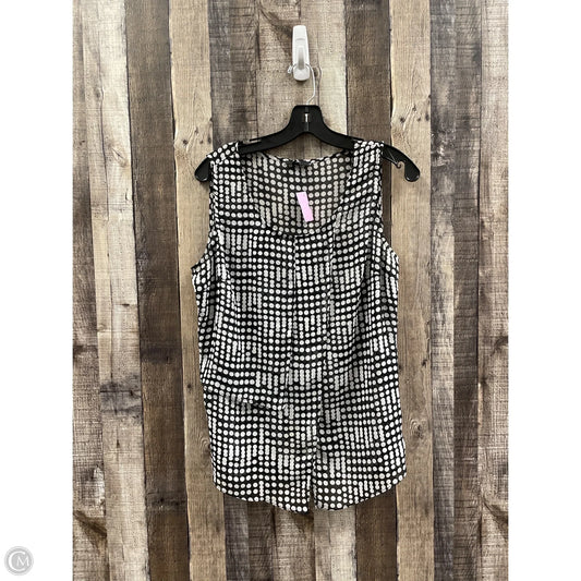 Top Sleeveless By Milano In Black & White, Size: M