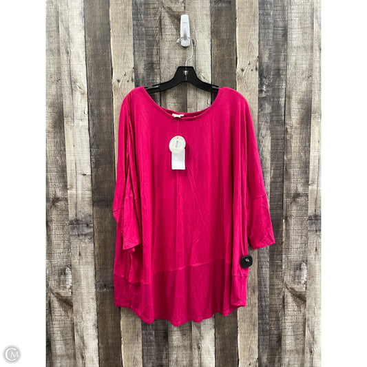 Top Short Sleeve By Cme In Pink, Size: 2x