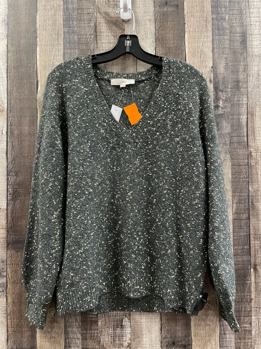 Sweater By Loft In Steel, Size: L