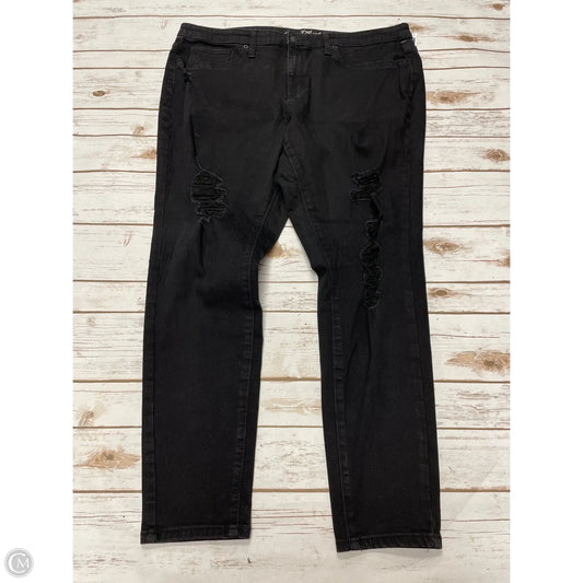 Jeans Jeggings By Universal Thread In Black Denim, Size: 18