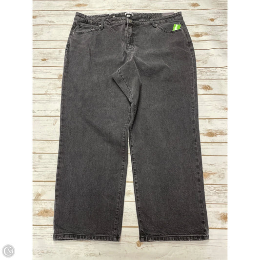 Jeans Straight By Ava & Viv In Black Denim, Size: 24