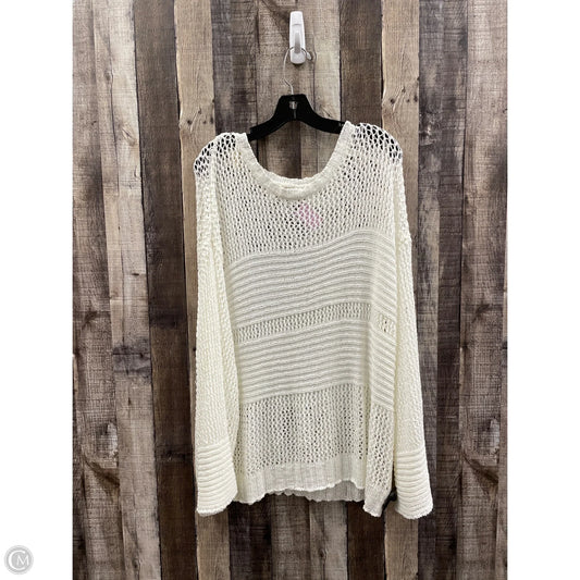 Sweater By Easel In White, Size: L