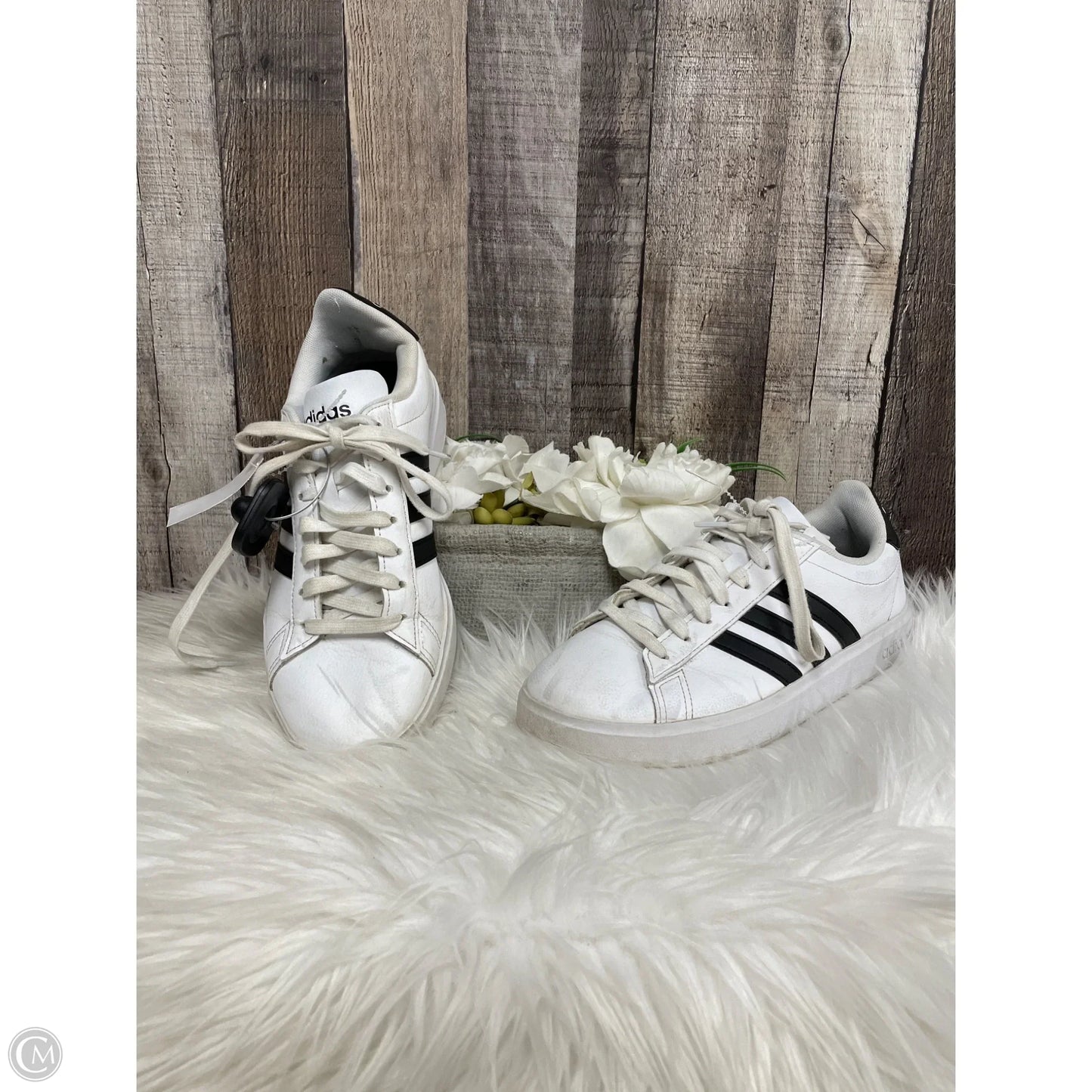 Shoes Athletic By Adidas In Black & White, Size: 7.5