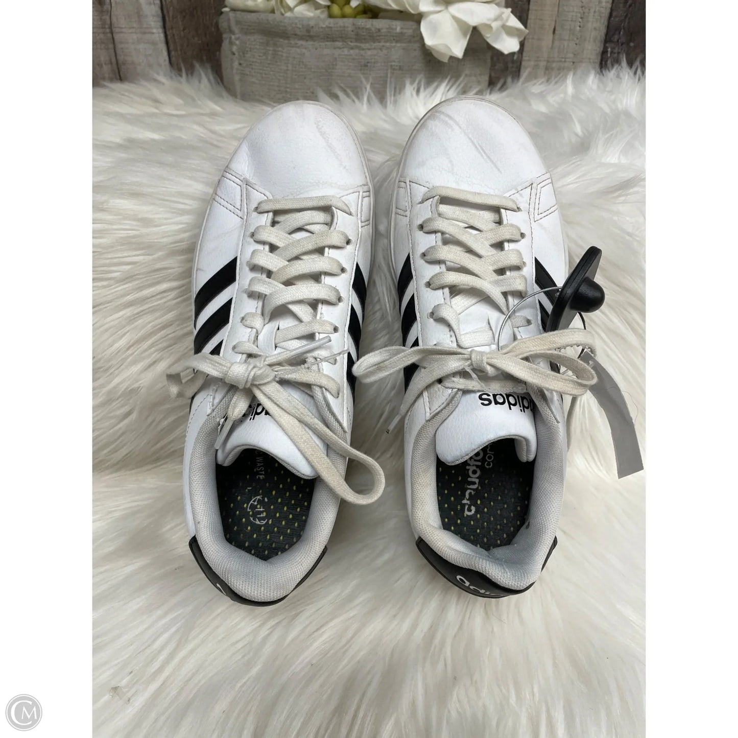 Shoes Athletic By Adidas In Black & White, Size: 7.5