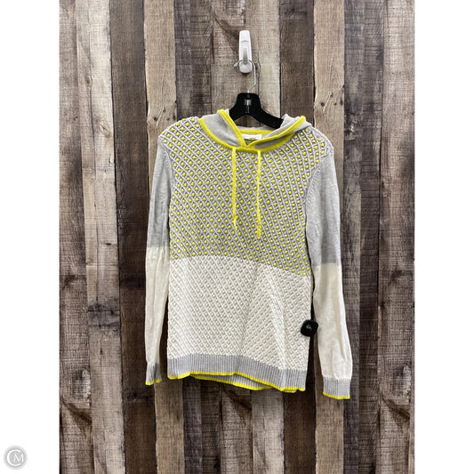 Sweater By Charter Club In Grey & Yellow, Size: M