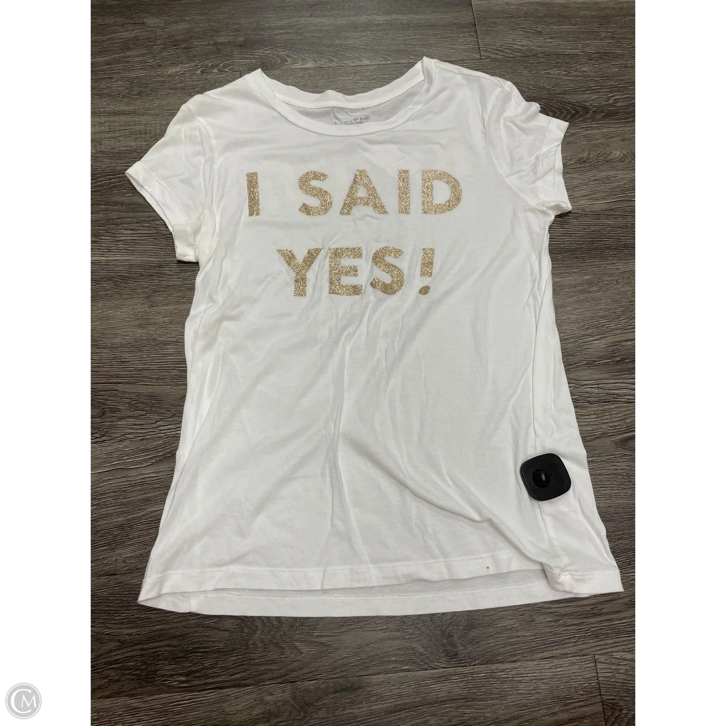 Top Short Sleeve By Victorias Secret In White, Size: S