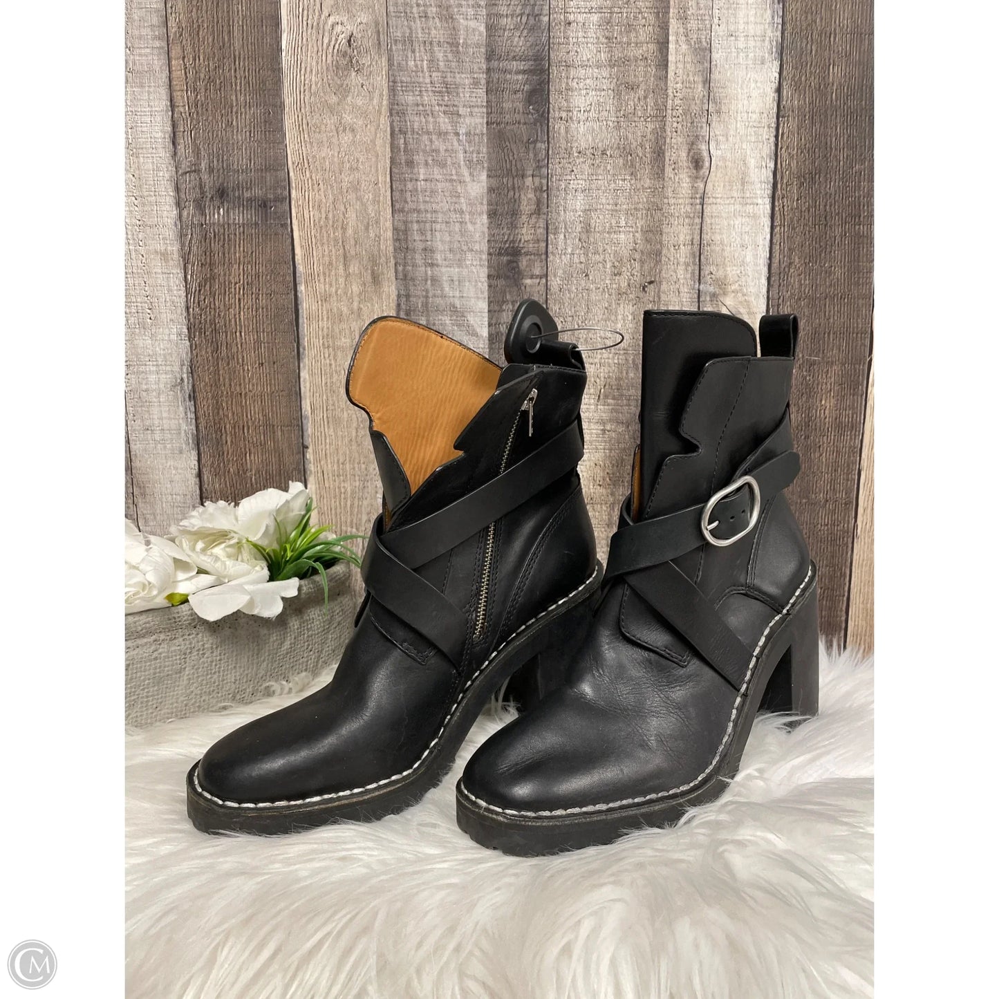 Boots Designer By All Saints In Black, Size: 10