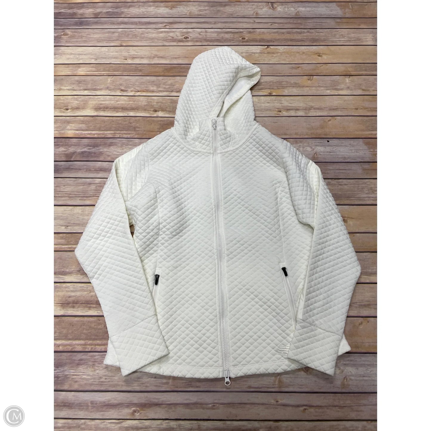 Athletic Jacket By New Balance In Cream, Size: L