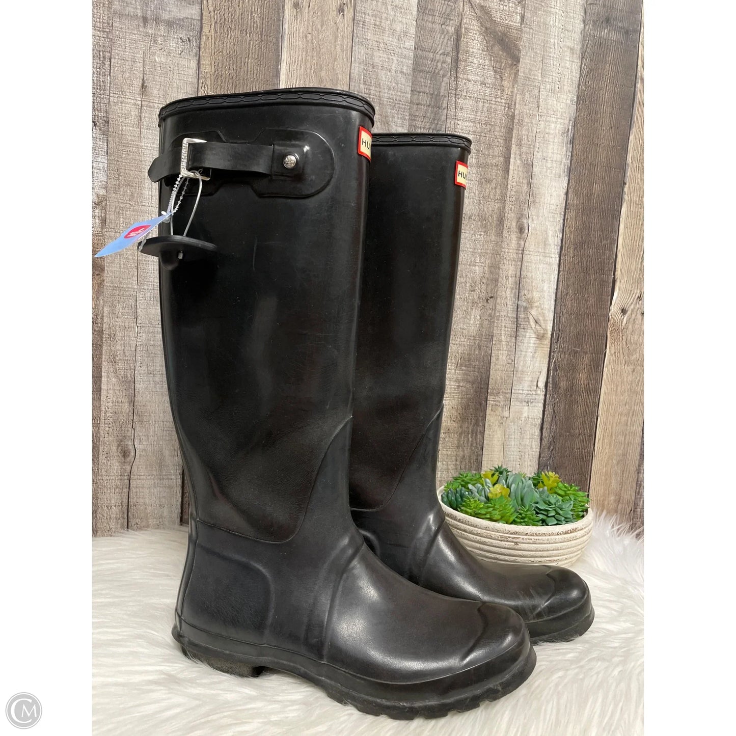 Boots Rain By Hunter In Black, Size: 9
