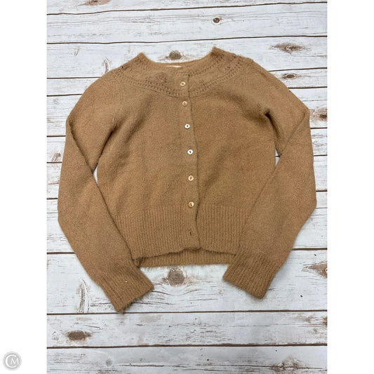 Sweater Cardigan By Reed In Tan, Size: S