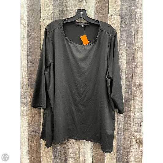 Top Short Sleeve By Zac And Rachel In Black, Size: 2x