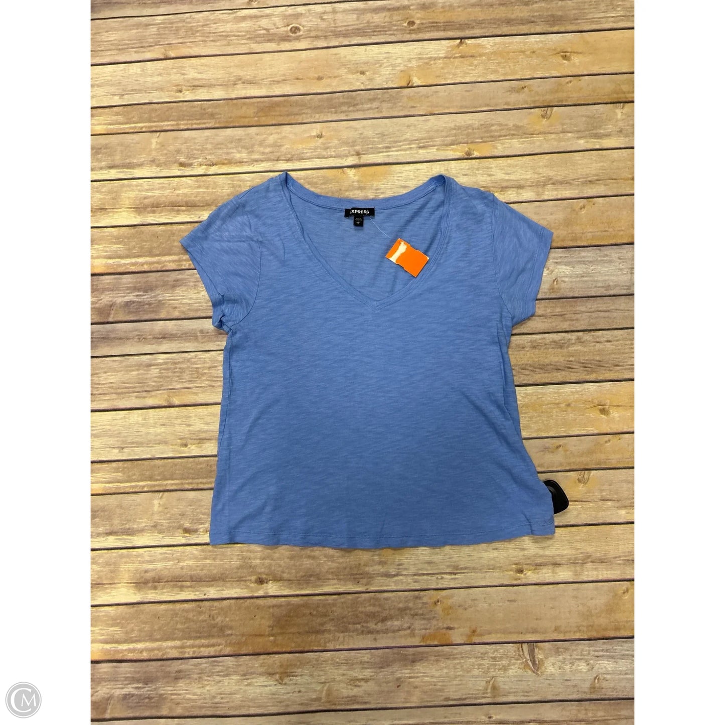Top Short Sleeve By Express In Blue, Size: M