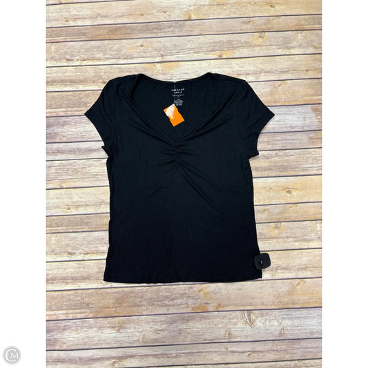 Top Short Sleeve By American Eagle In Black, Size: L