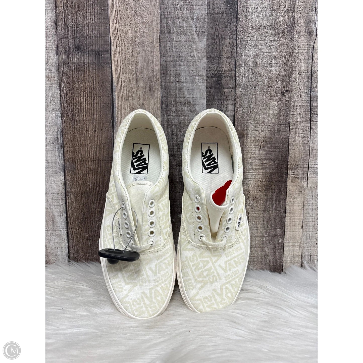 Shoes Flats By Vans In Tan & White, Size: 9.5