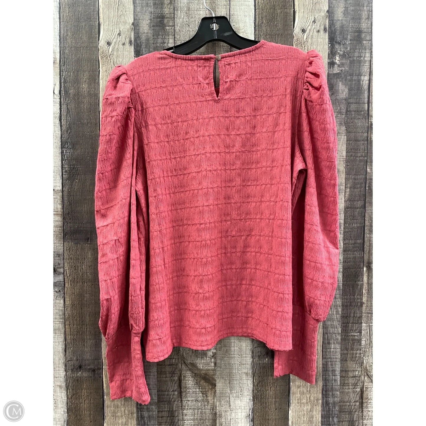 Top Long Sleeve By Easel In Mauve, Size: L