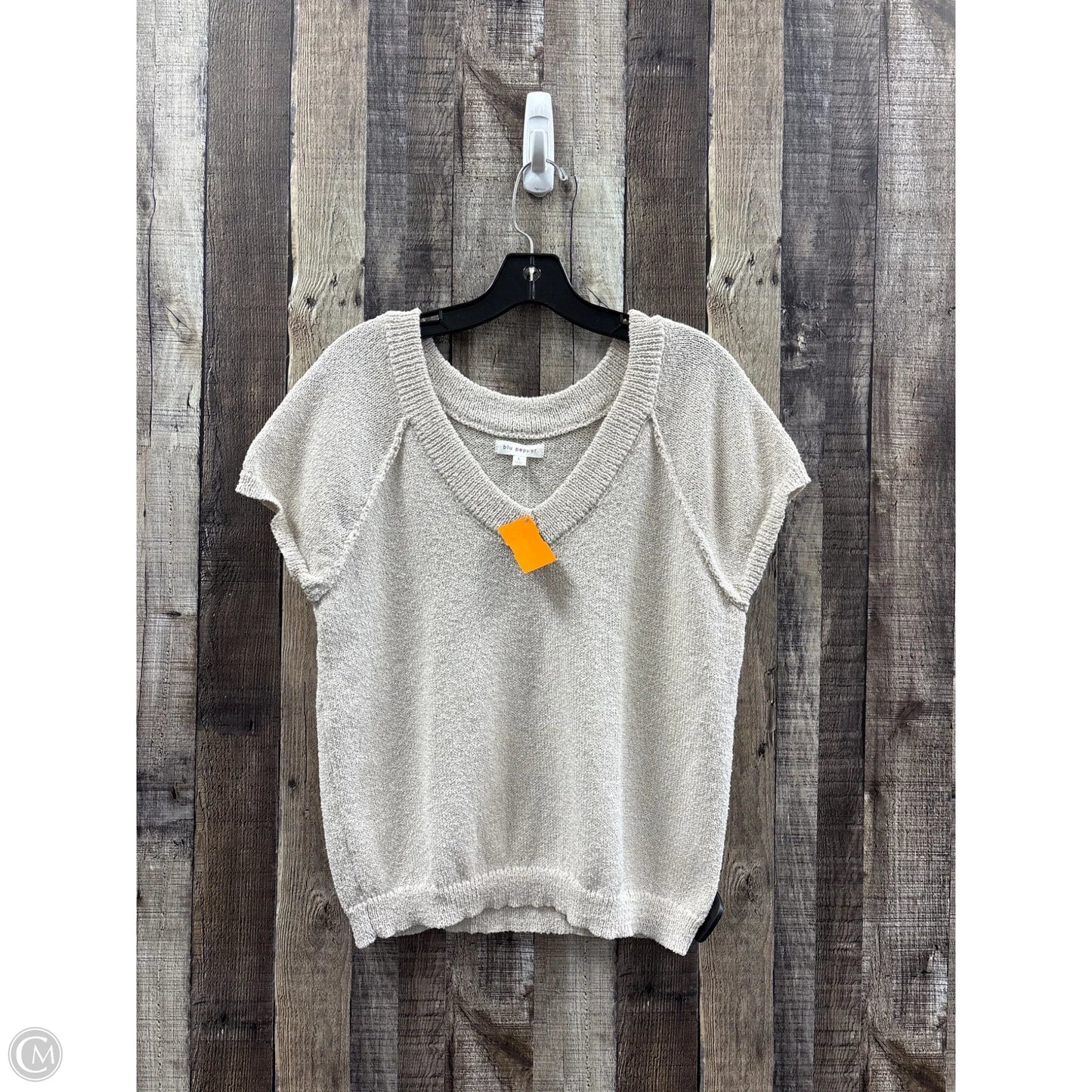 Sweater By Blu Pepper In Beige, Size: L