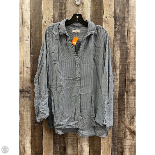 Top Long Sleeve By Beachlunchlounge In Striped Pattern, Size: L