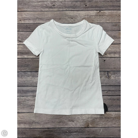 Athletic Top Short Sleeve By Flx In White, Size: Xs