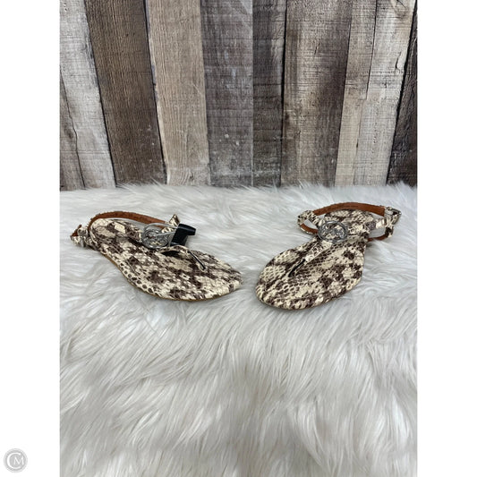 Sandals Designer By Coach In Snakeskin Print, Size: 5