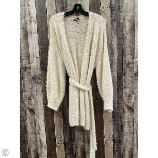 Sweater Cardigan By Express In Beige, Size: L
