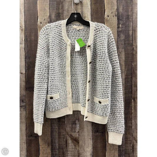 Cardigan By Loft In Grey & White, Size: S