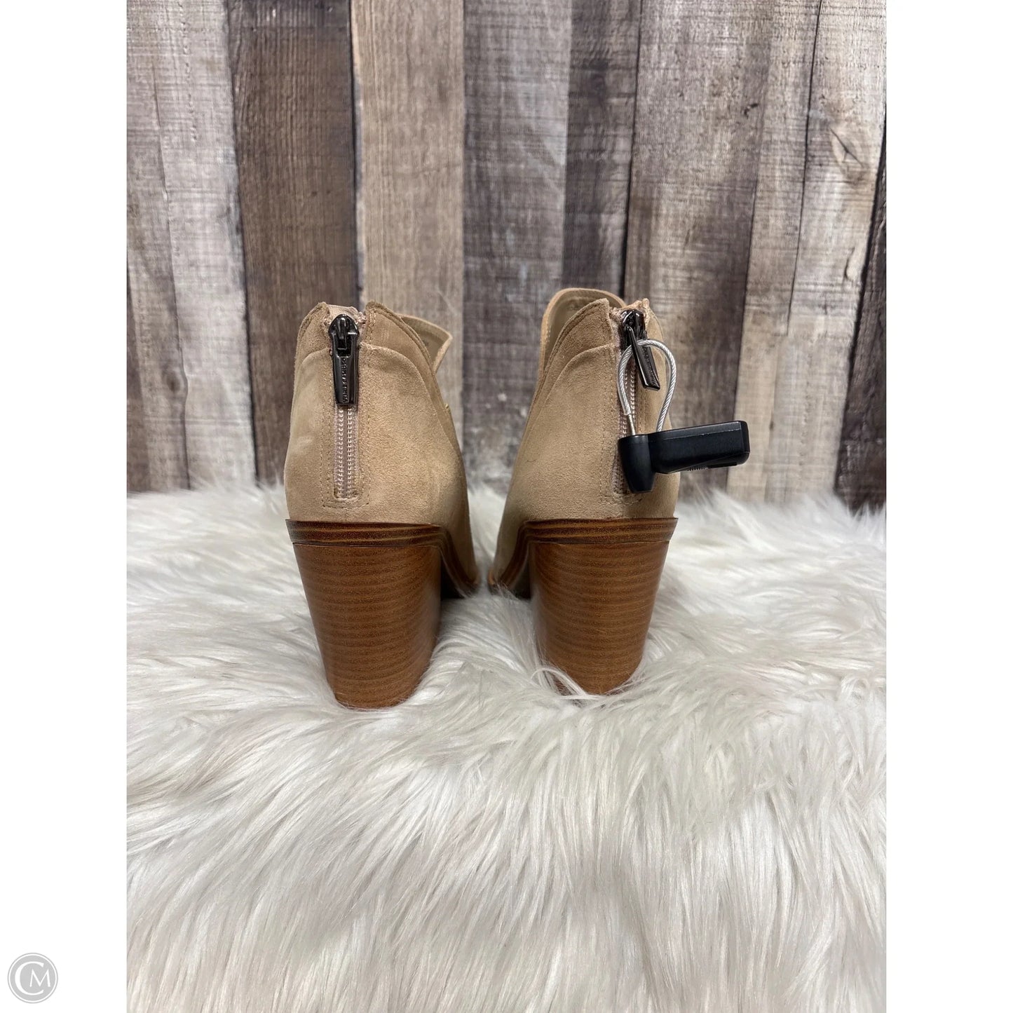 Boots Ankle Heels By Vince Camuto In Tan, Size: 9