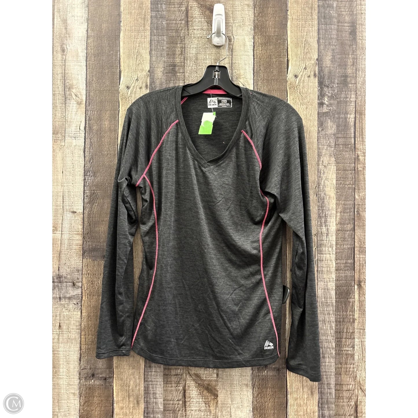 Athletic Top Long Sleeve Crewneck By Rbx In Grey, Size: M