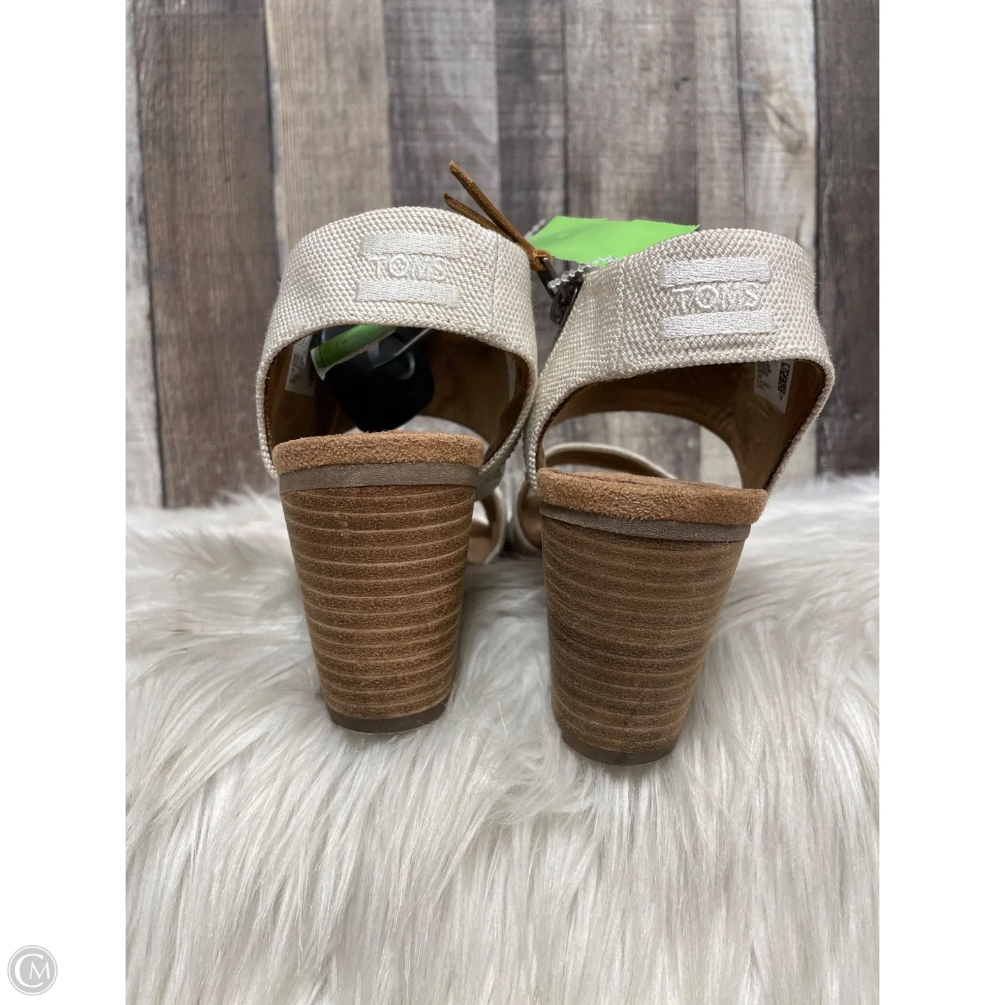 Sandals Heels Block By Toms In Cream, Size: 9