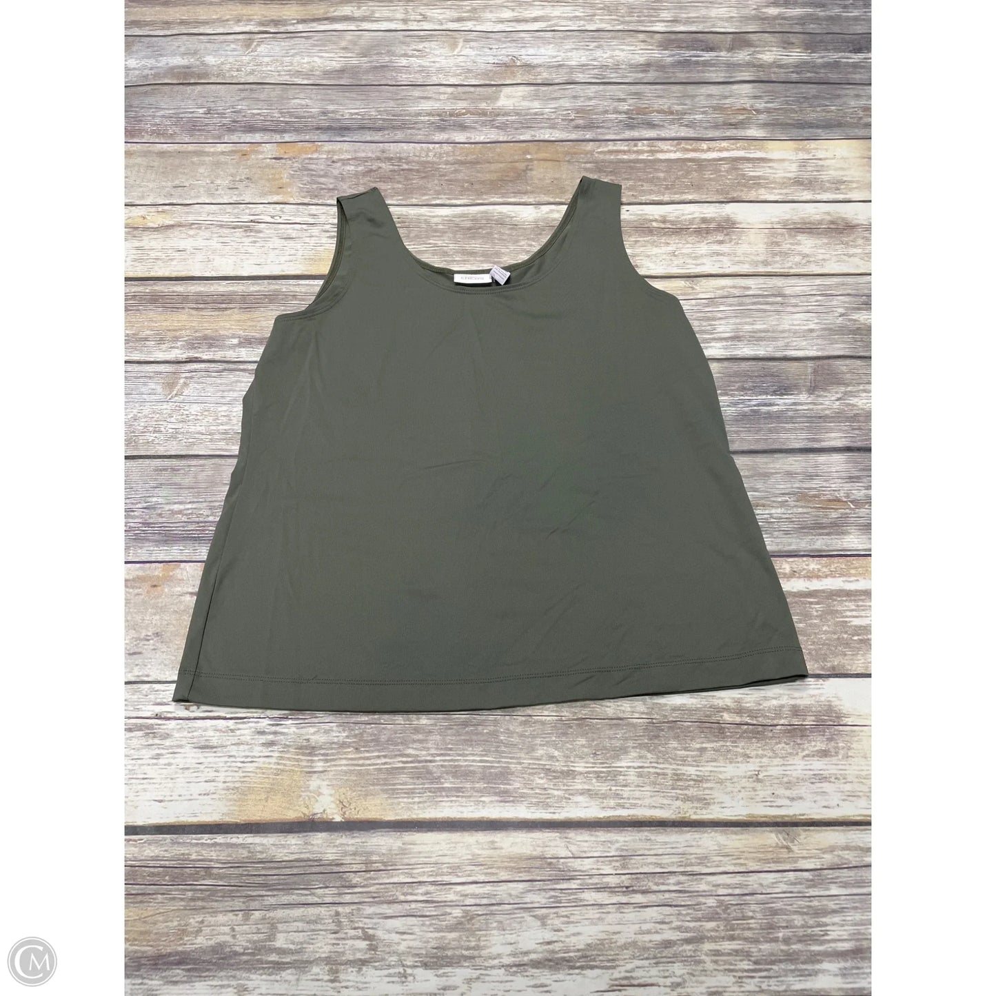 Top Sleeveless By Chicos In Green, Size: Xl