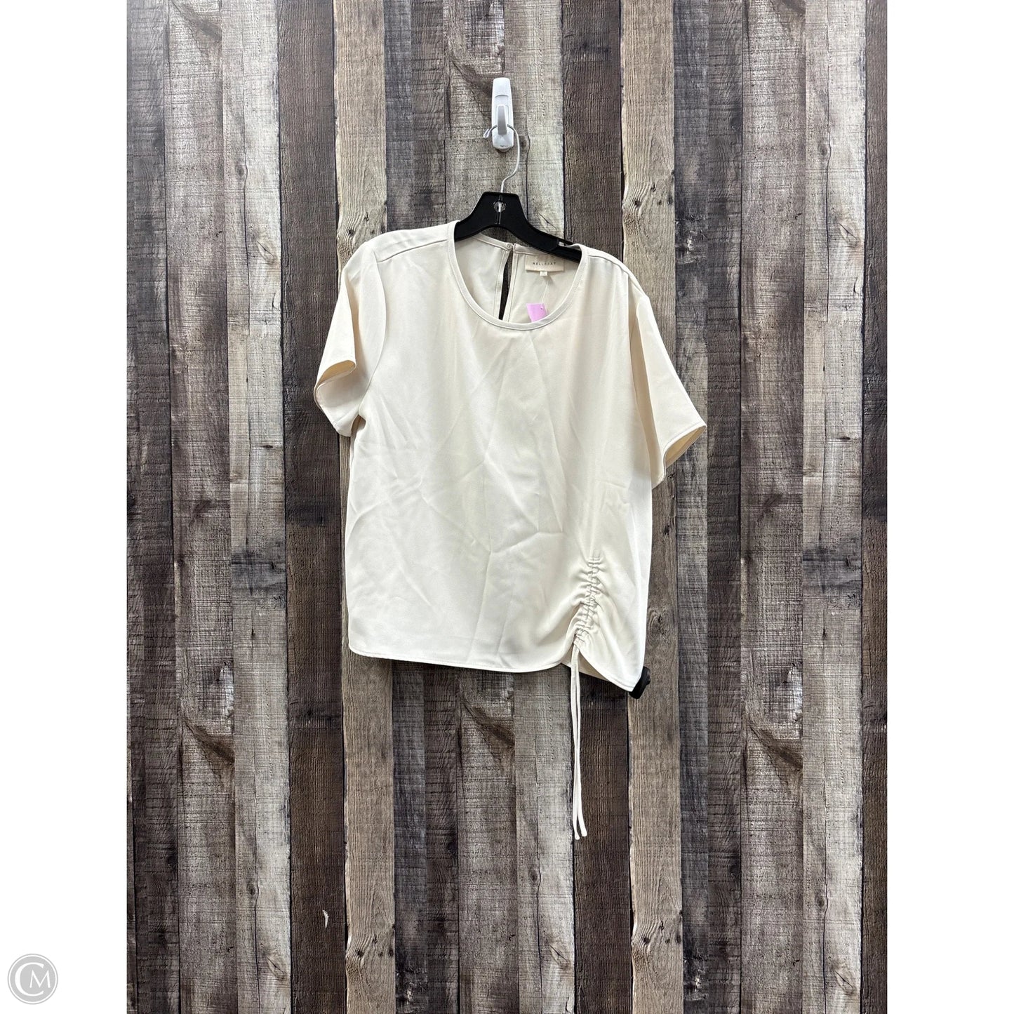 Top Short Sleeve By Melloday In Cream, Size: Xl