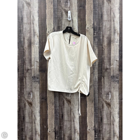 Top Short Sleeve By Melloday In Cream, Size: Xl