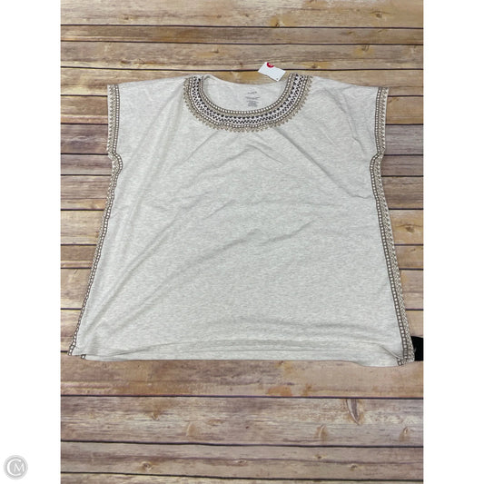 Top Short Sleeve By Pure Jill In Tan, Size: L