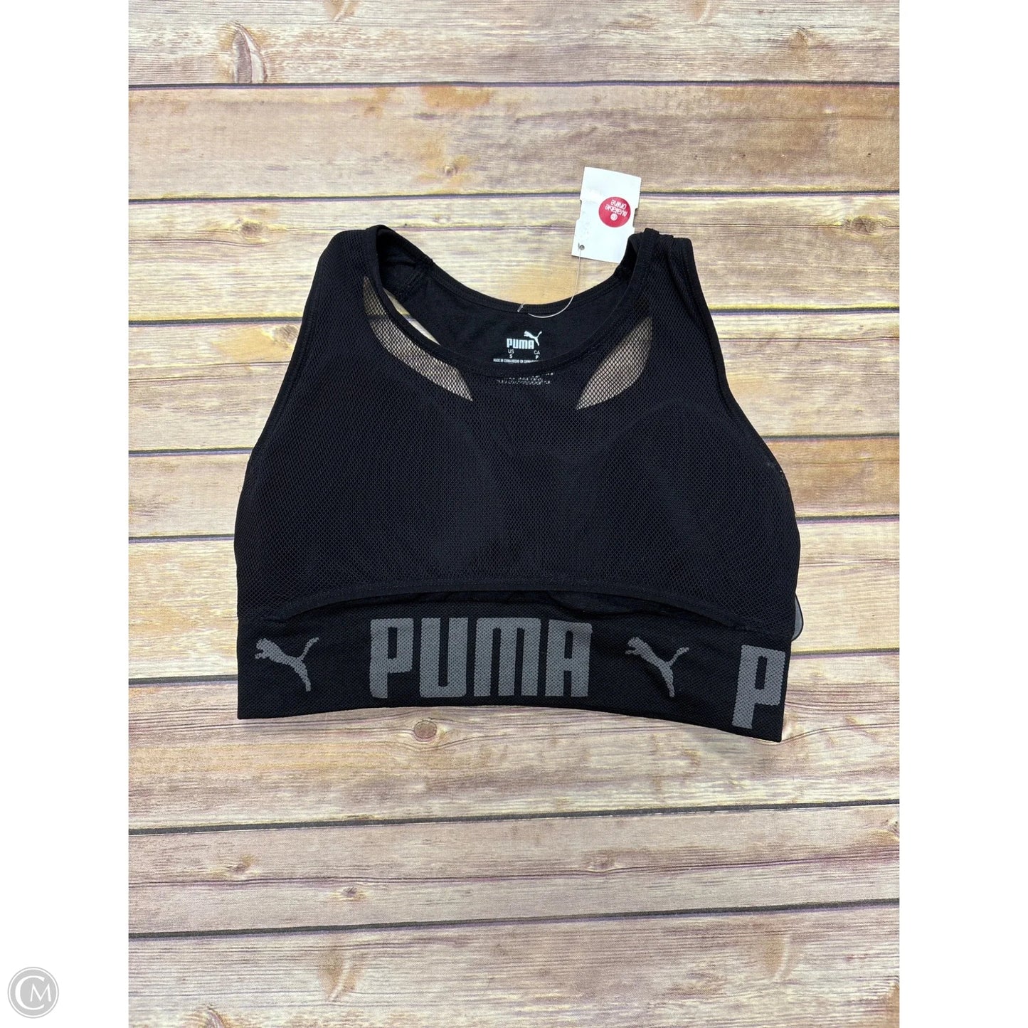 Athletic Bra By Puma In Black, Size: S