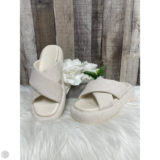 Sandals Designer By Coach In Ivory, Size: 7.5
