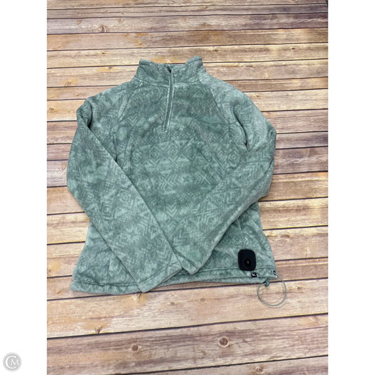 Jacket Fleece By Eddie Bauer In Teal, Size: M