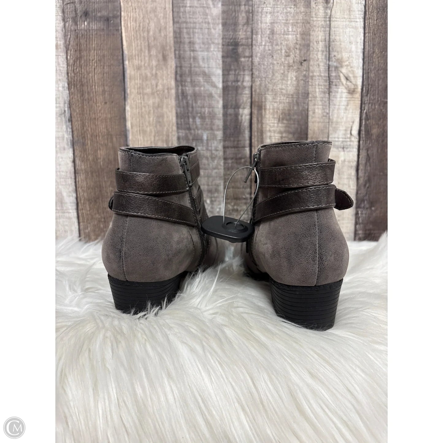 Boots Ankle Heels By Sonoma In Grey, Size: 8