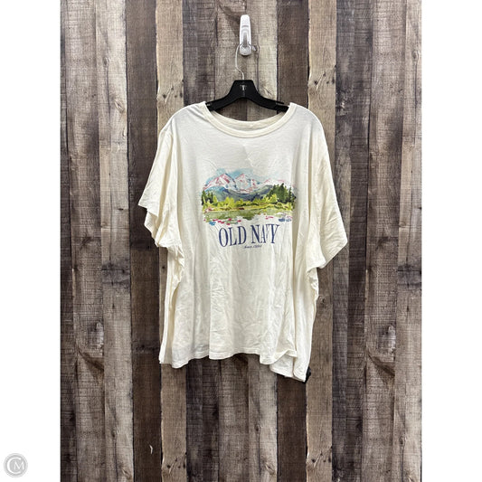 Top Short Sleeve By Old Navy In White, Size: 4x