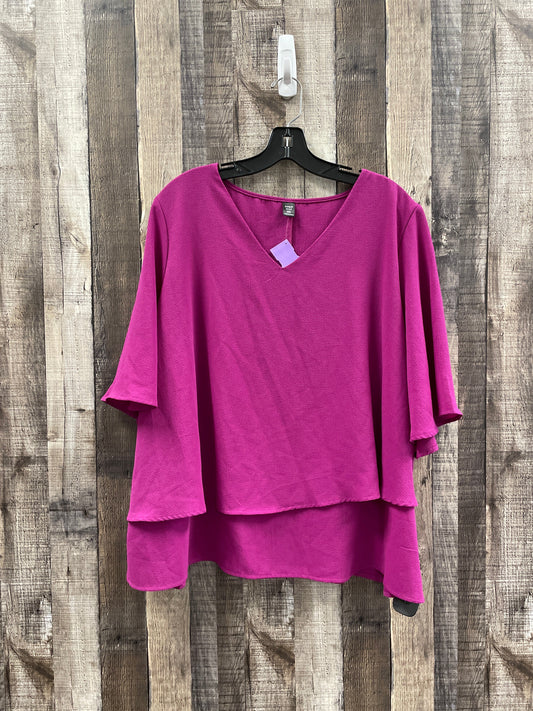 Pink Top Short Sleeve Shein, Size 3x