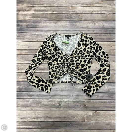 Top Short Sleeve By Forever 21 In Animal Print, Size: L
